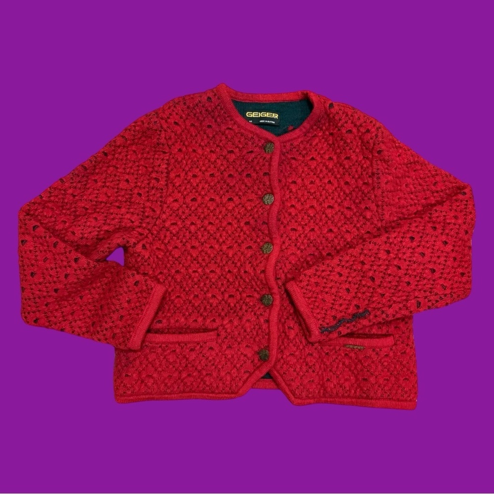 80s Geiger Wool Cardigan